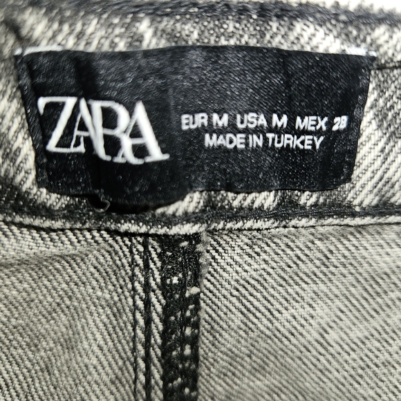 Zara Acid Wash Midi Skirt with front split. - Picture 6 of 6